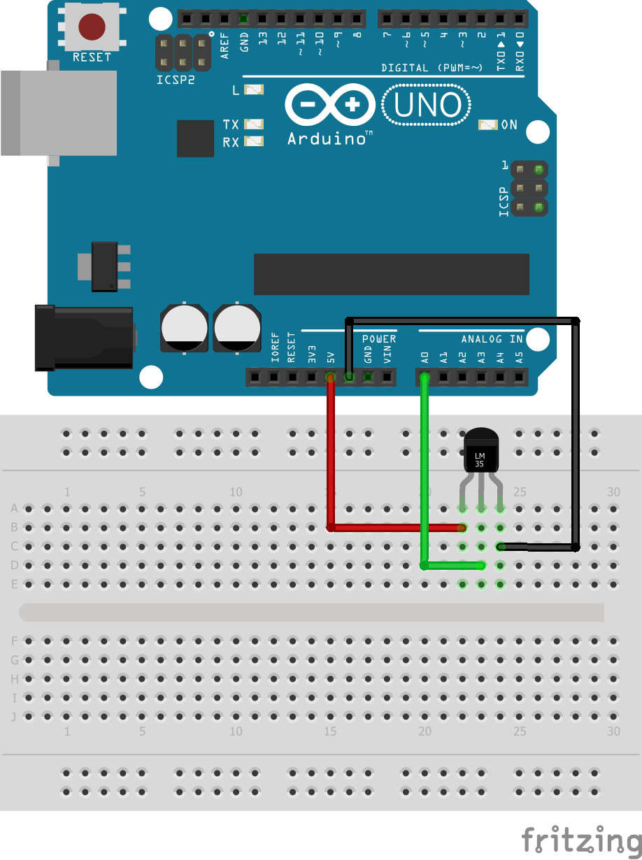 Circuit Diagram of Temperature Sensor